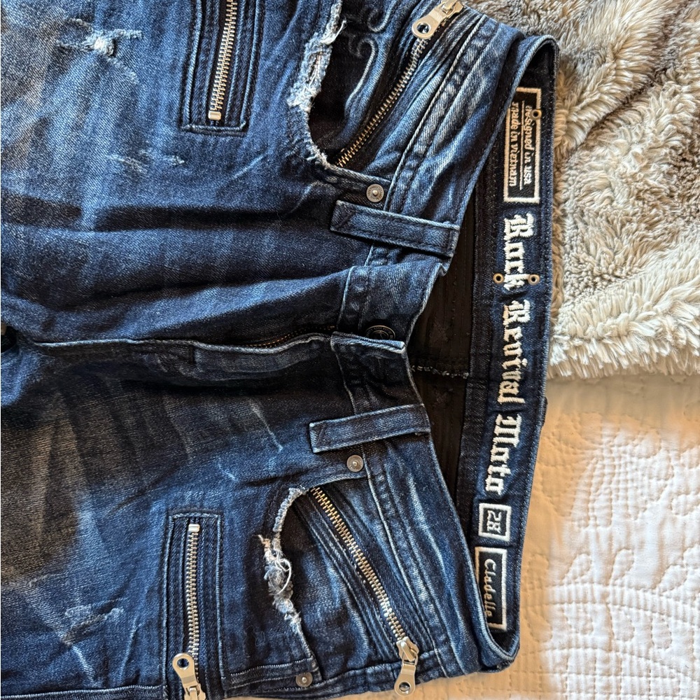 Rock Revival Moto Skinny Jeans